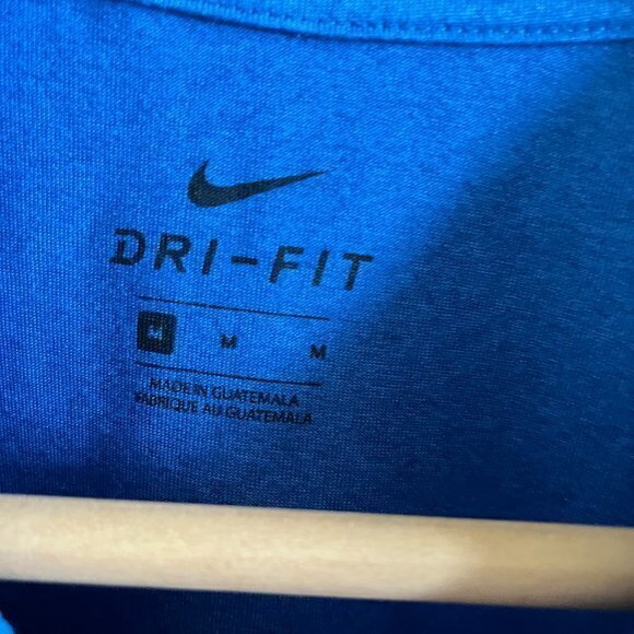Nike Dri fit Athletic tee Shirt short sleeve Blue Mens Size M‎ Running - Picture 2 of 3